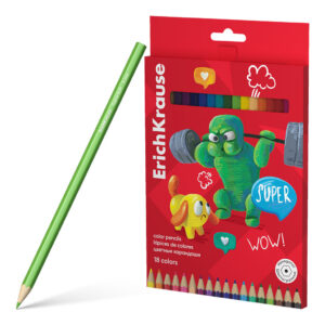 Värvipliiatsid 18 värvi Jolly Friends, kartongpakis