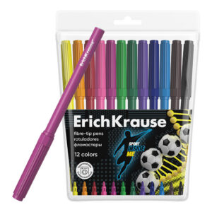 Viltpliiatsid 12 värvi pintselotsaga Sport DNA, riputatav kilepakend