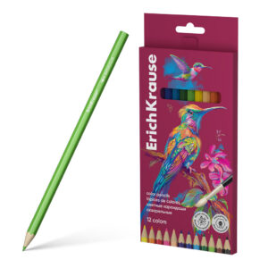 Akvarellpliiatsid 12 värvi Safari, pintsel