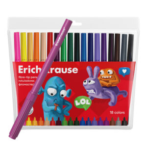 Viltpliiatsid 18 värvi Jolly Friends, riputatav kilepakend