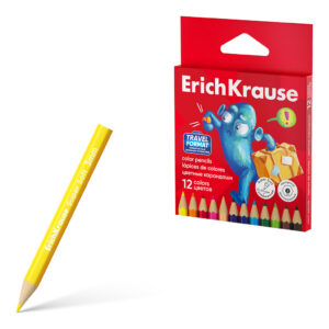 Värvipliiatsid 12 värvi Jolly Friends Mini, kuuskant, riputuspakis