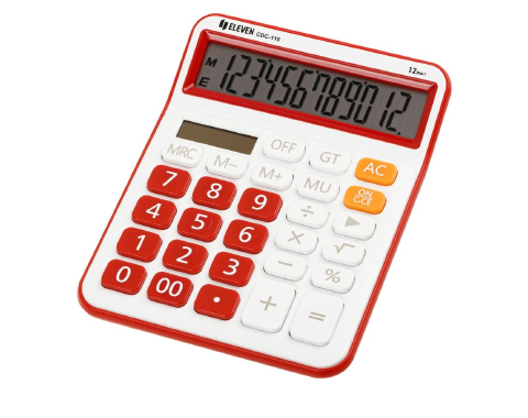 Kalkulaator Eleven CDC110WH/RDE, 12 kohta, valge/punane