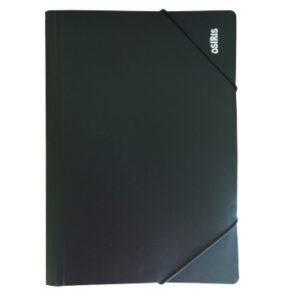 Nurgakummiga plastmapp A4 Osiris, must