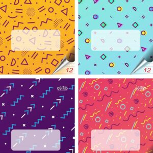 Vihik 12 lehte, joon, 4 taustavärvi