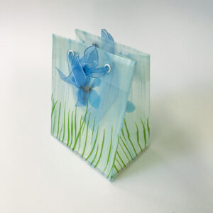 Kinkekott Sinised lilled 12 x 15 x 8,5cm