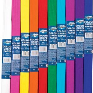 Krepp-paber 50 x 200cm Centrum, 10värvi pakendis