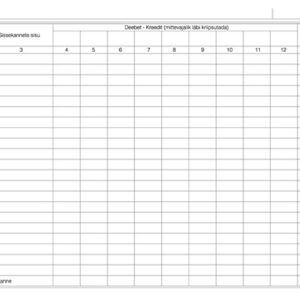 Blankett Paljulahtriline raamat A4 laiuti, spiraalköide