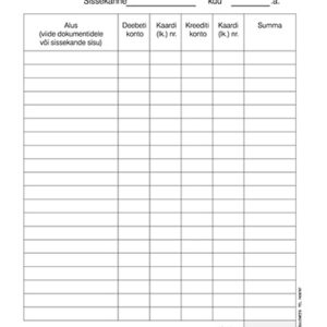 Blankett Memoriaalorder A5 pikuti, 100 lehte