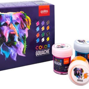 Guaššvärvid 12 värvi OSIRIS, 20ml