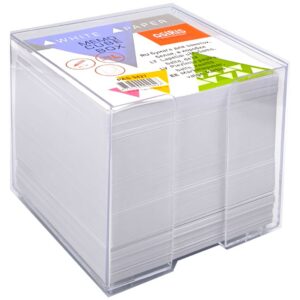 Märkmekuup 8,5×8,5 cm valge OSIRIS, 800 lehte plasttopsis