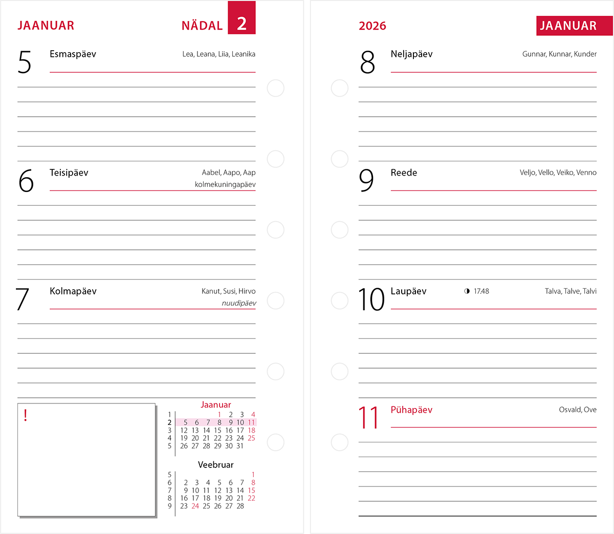 Mini-A7 (19mm) sisu, nädal