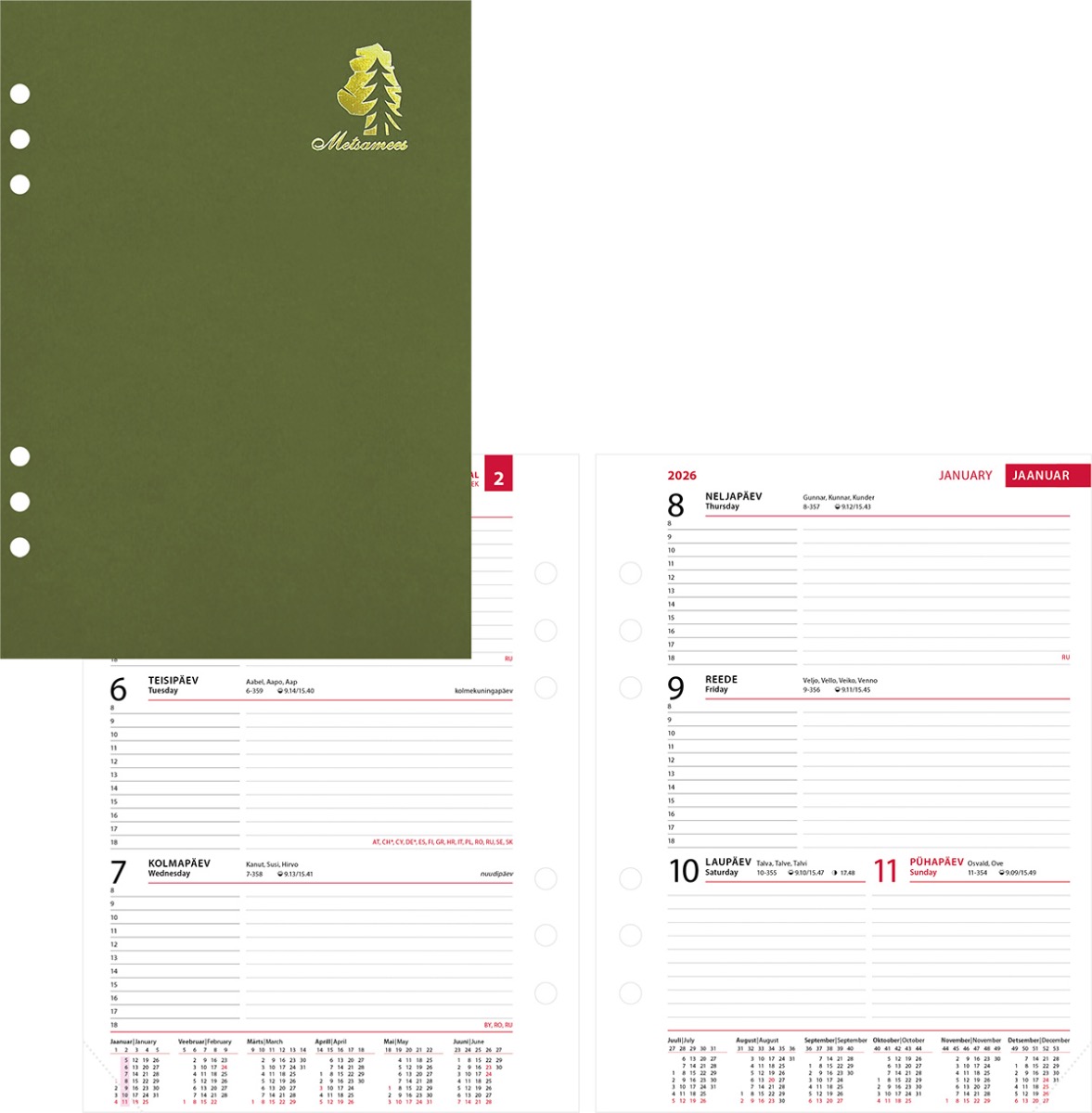 Manager-A5 (50mm) Metsamehe kalendermärkmiku SISU