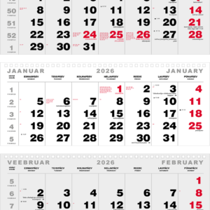 Seinakalender Trio Maxi põhi augustatud tagapapita