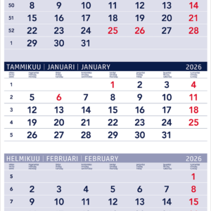 Seinakalender Trio Soome põhi augustamata tagapapita