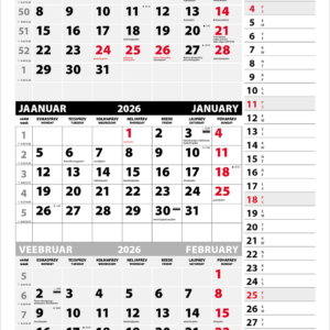 Seinakalender Trio Memo põhi augustamata tagapapita